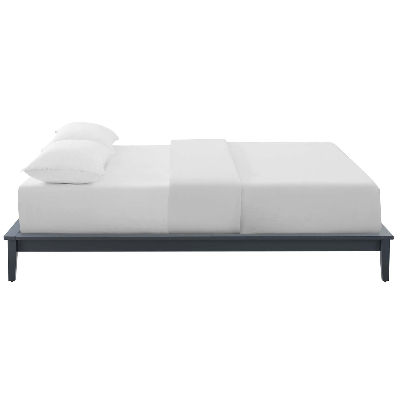 Woodcroft Queen Platform Bed Frame, Gray