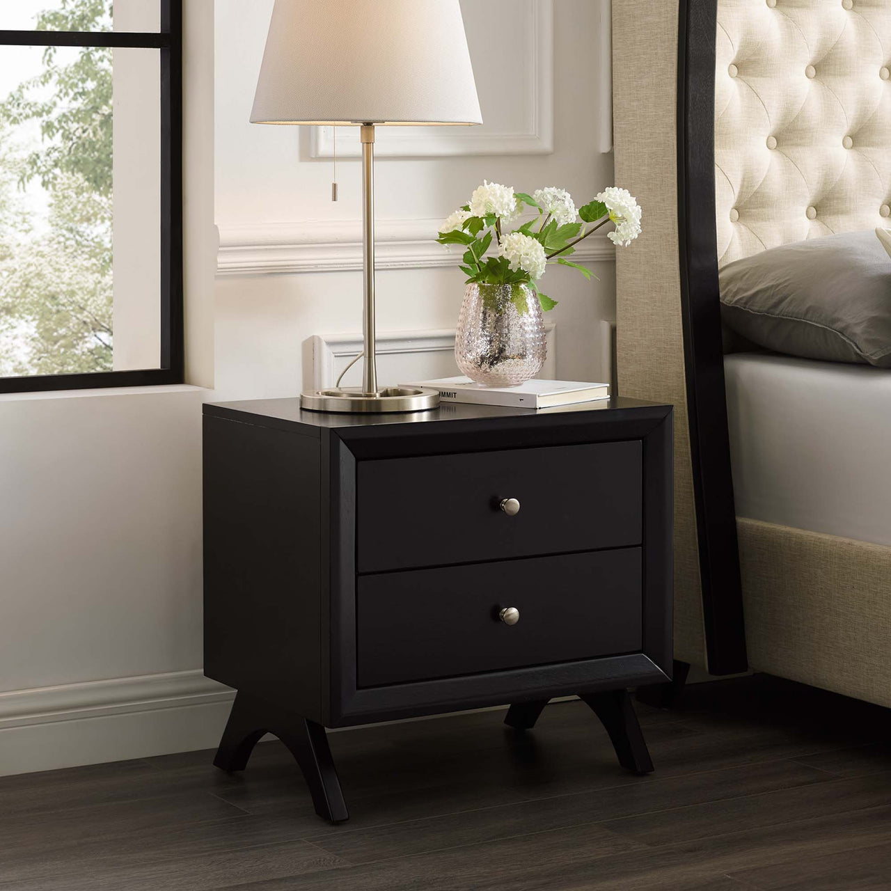 Novarra Nightstand | End Table, Espresso