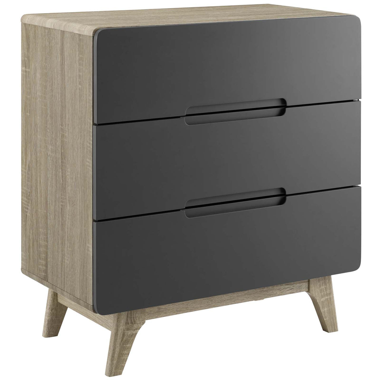Elviera Chest, Natural Wood & Gray