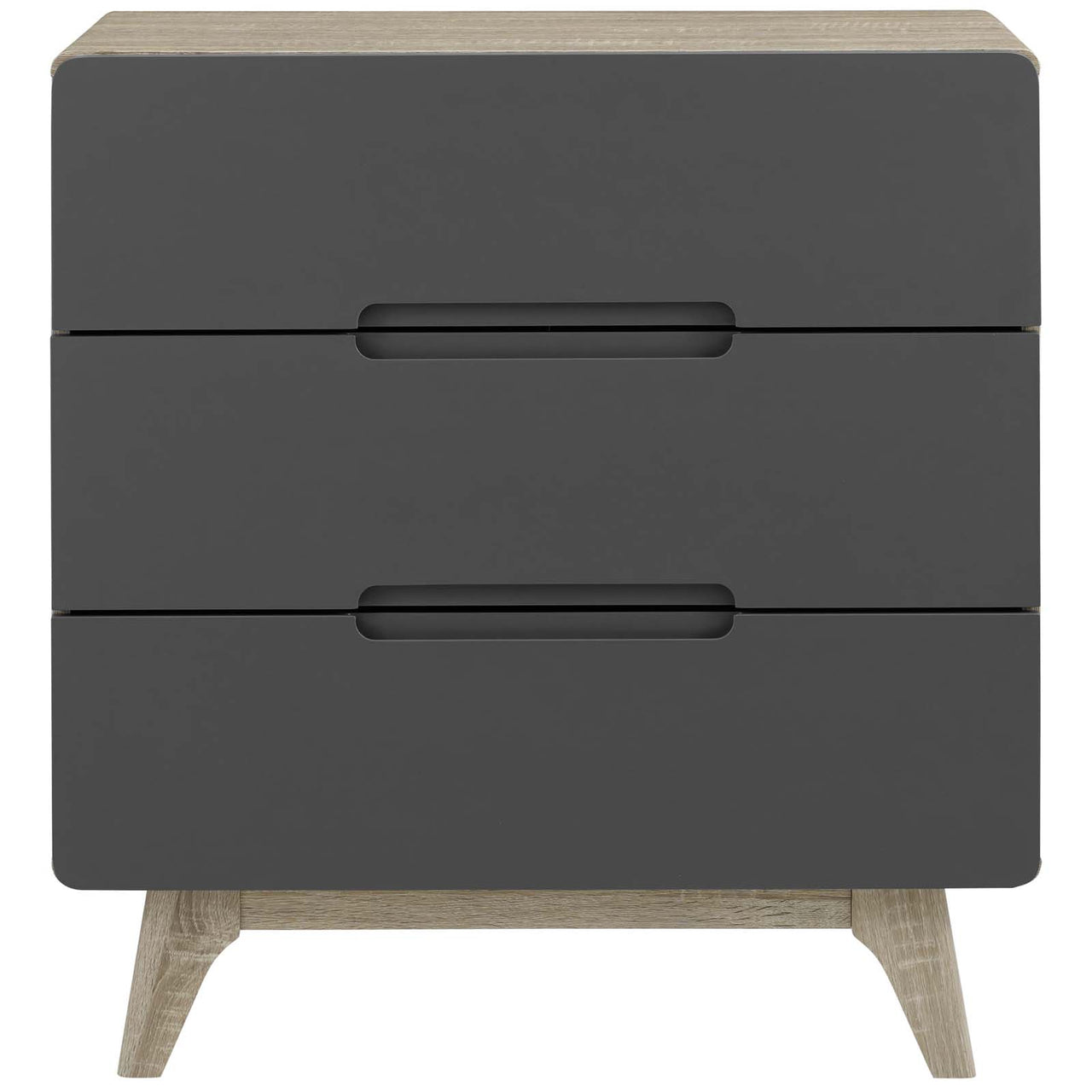 Elviera Chest, Natural Wood & Gray