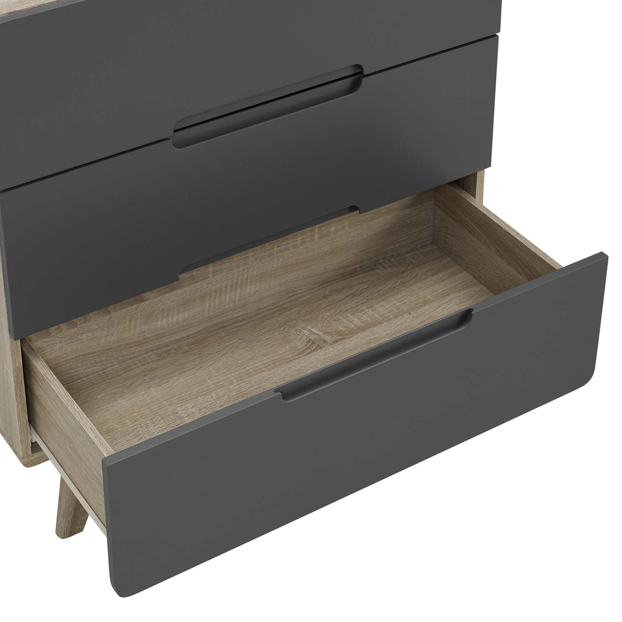 Elviera Chest, Natural Wood & Gray