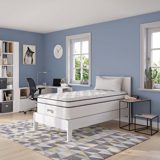 14" Hybrid Twin Mattress, JENH14, White
