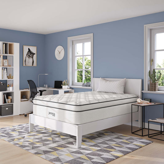 14" Hybrid Full Mattress, JENH14, White