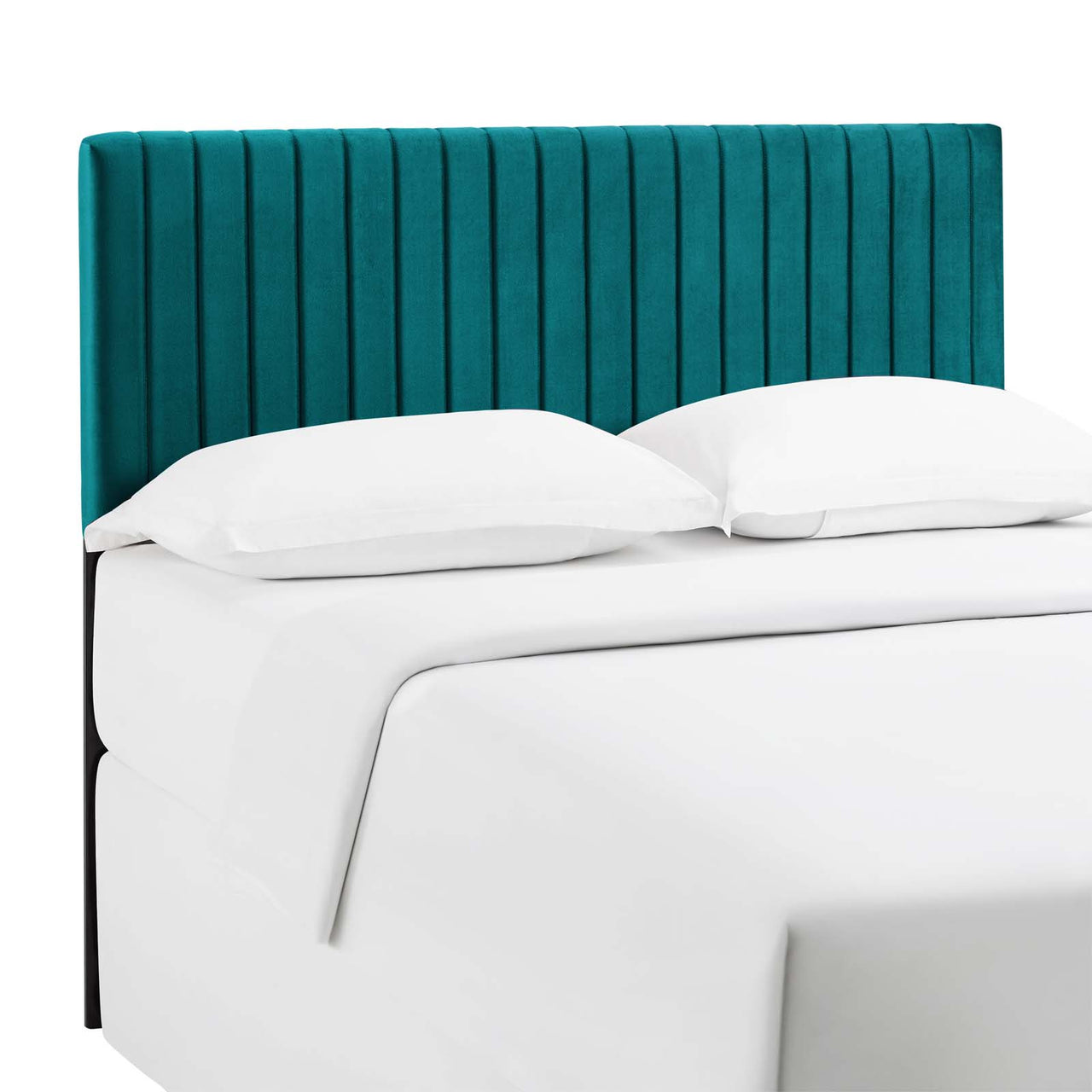 Velira Upholstered Velvet Full | Queen Headboard, Teal
