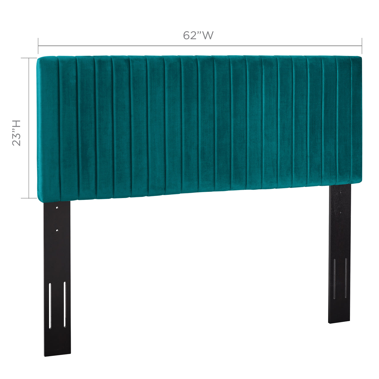 Velira Upholstered Velvet Full | Queen Headboard, Teal