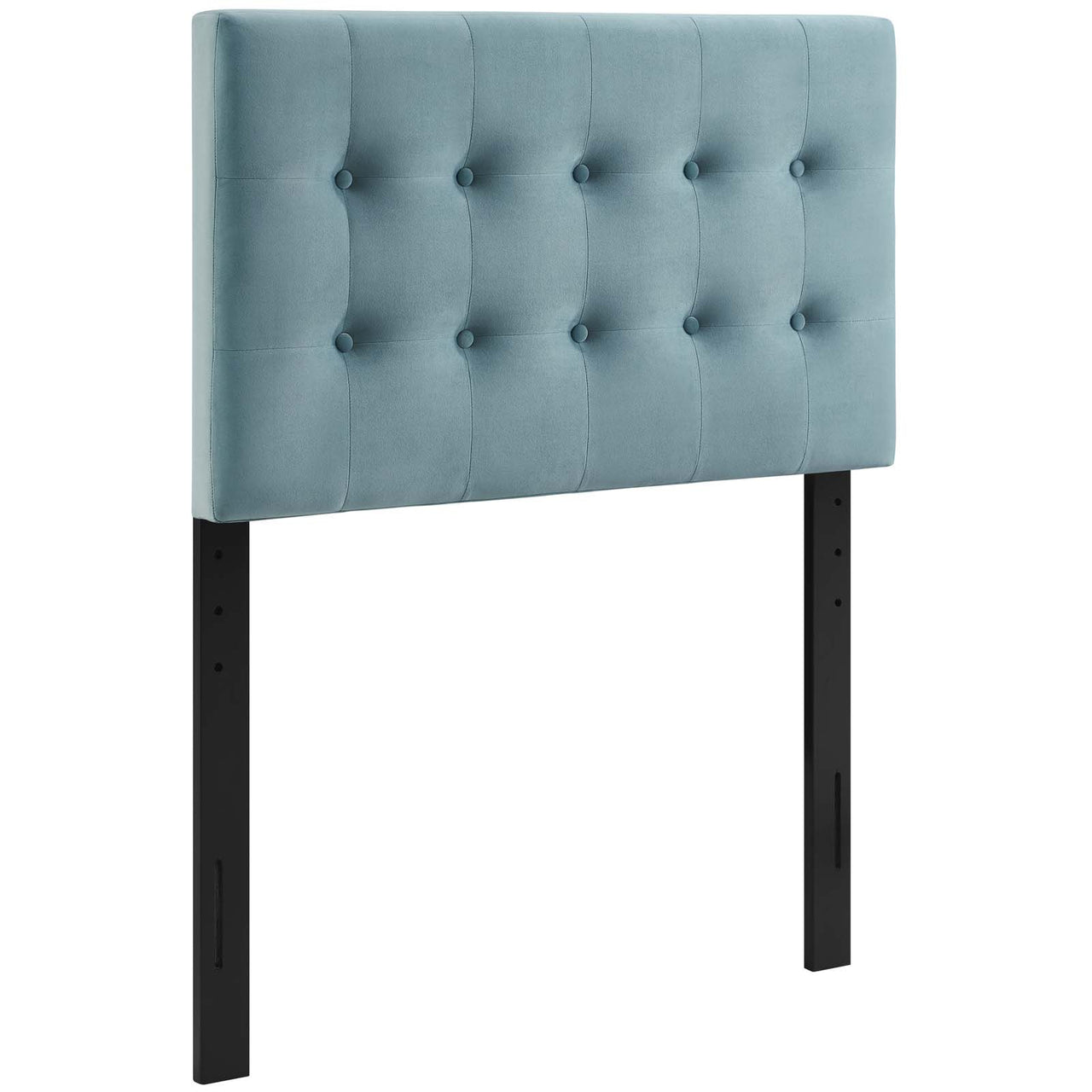 Emelle Velvet Twin Headboard, Light Blue