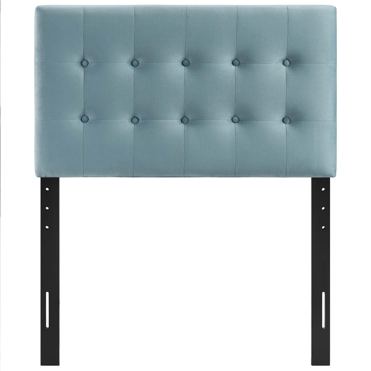 Emelle Velvet Twin Headboard, Light Blue