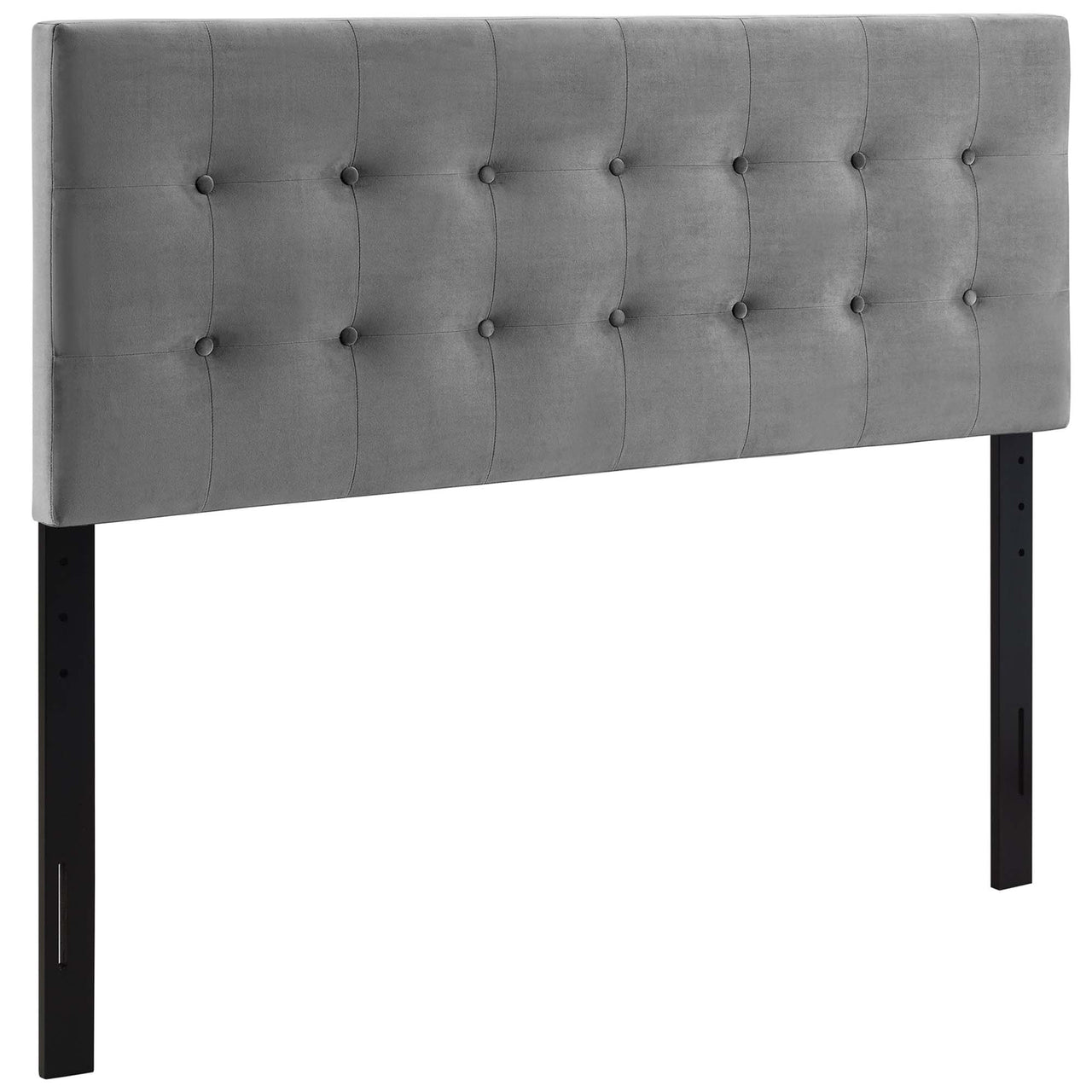 Emelle Velvet Full Headboard, Gray