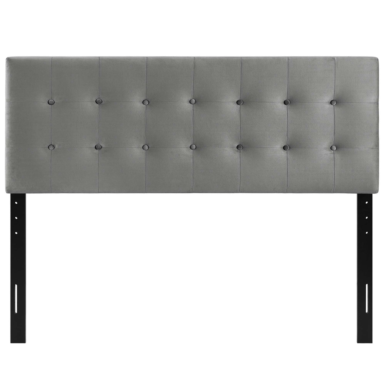 Emelle Velvet Full Headboard, Gray