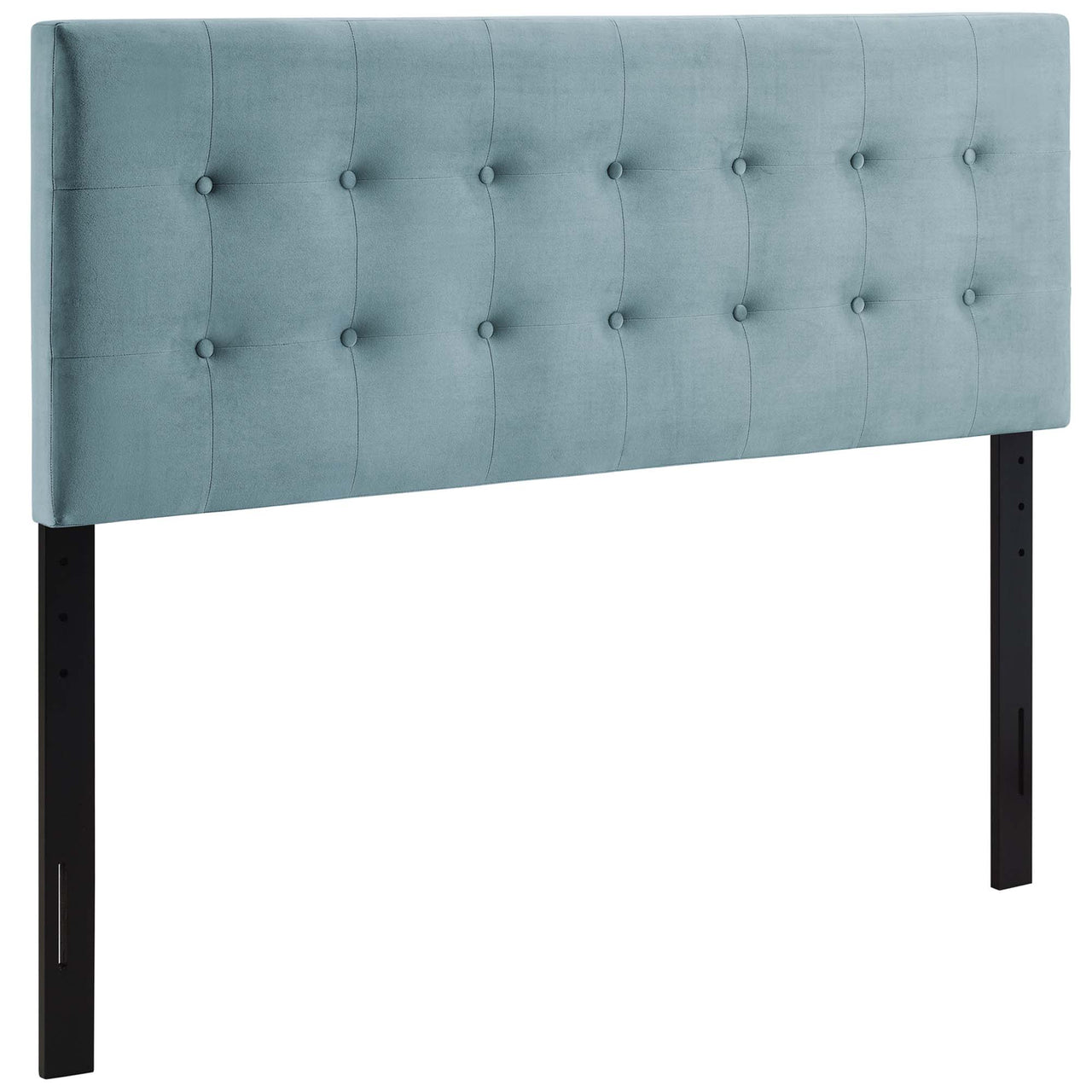 Emelle Velvet Queen Headboard, Light Blue
