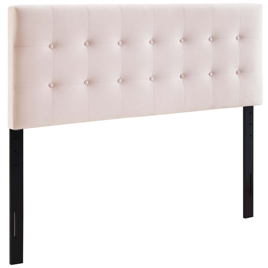 Emelle Velvet Queen Headboard, Pink