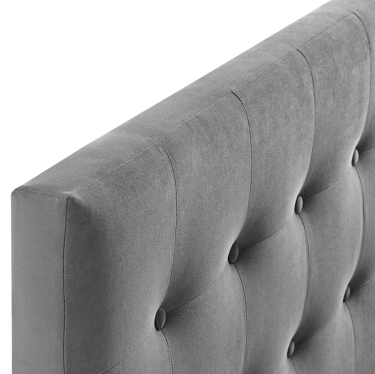 Emelle Velvet King Headboard, Gray