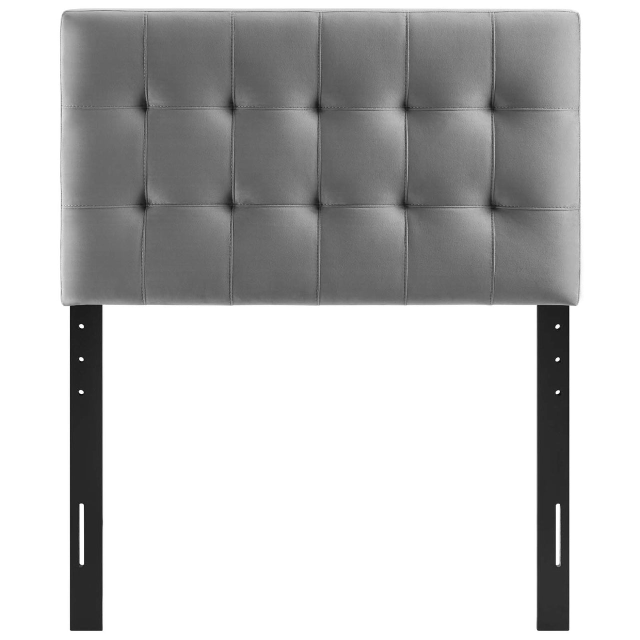 Azara Velvet Twin Headboard, Gray
