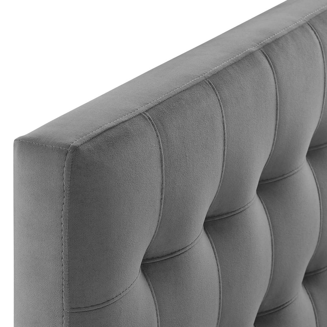Azara Velvet Twin Headboard, Gray