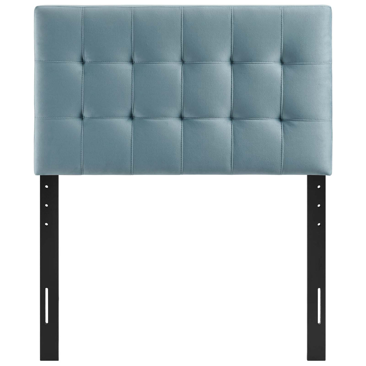 Azara Velvet Twin Headboard, Light Blue