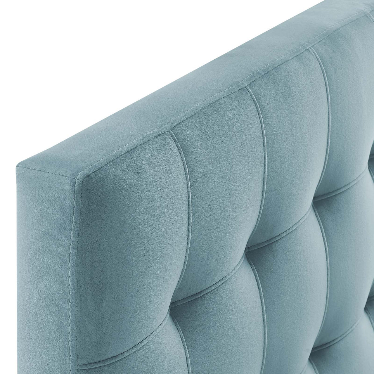 Azara Velvet Twin Headboard, Light Blue