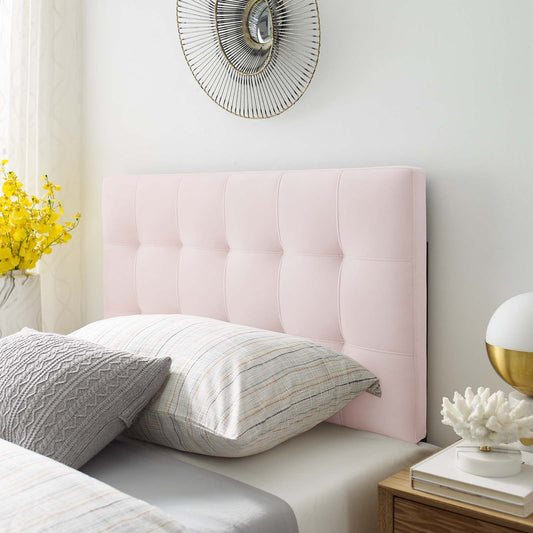 Azara Velvet Twin Headboard, Pink