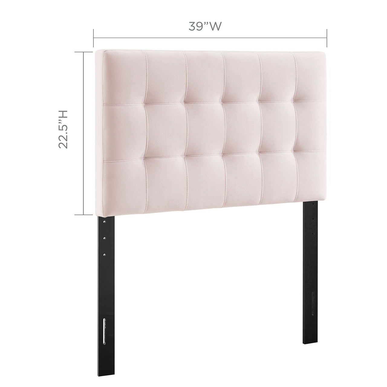 Azara Velvet Twin Headboard, Pink