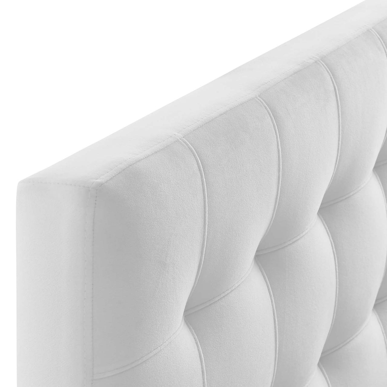 Azara Velvet Twin Headboard, White