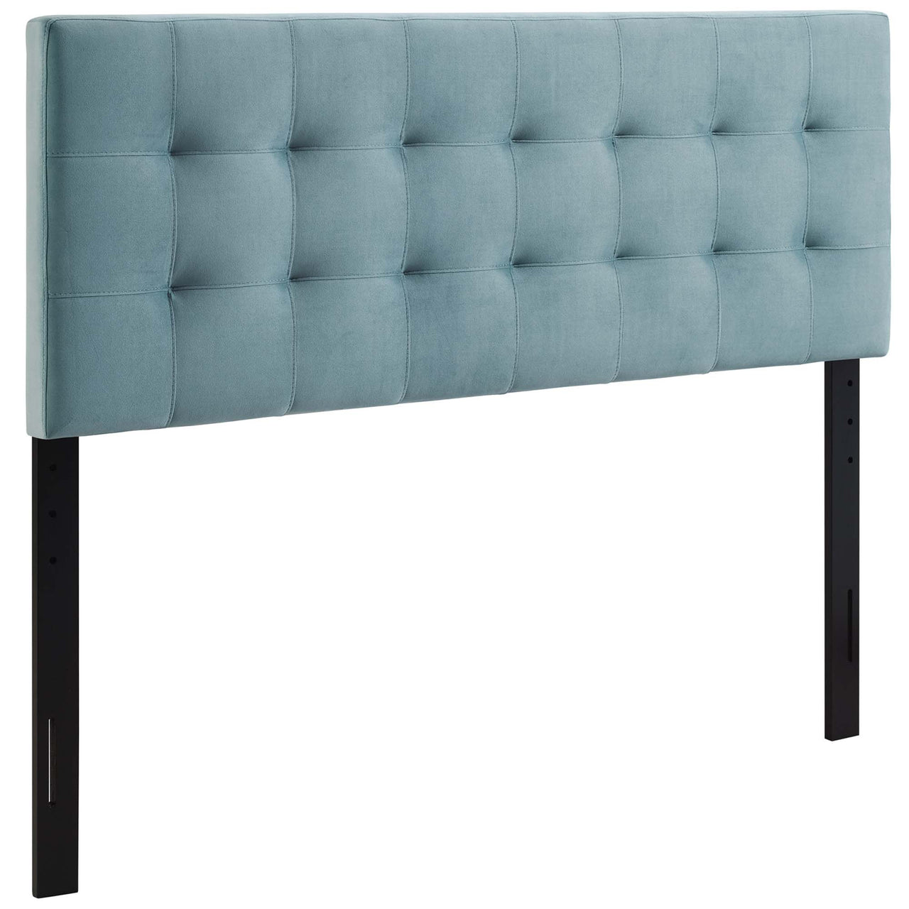 Azara Velvet Full Headboard, Light Blue