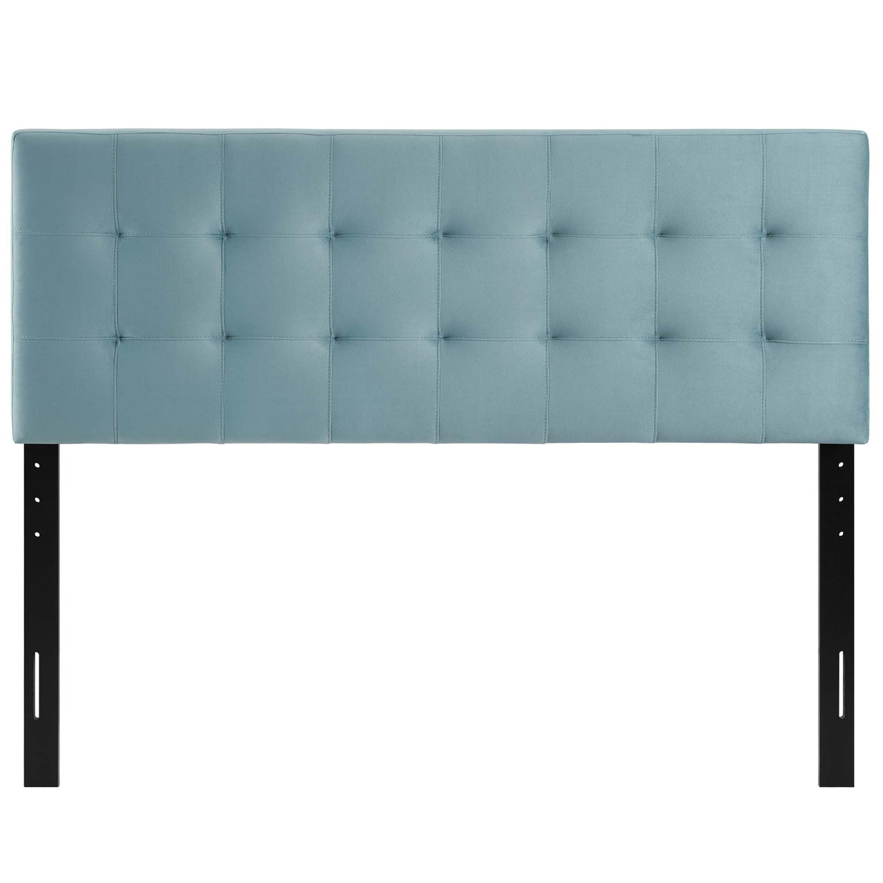 Azara Velvet Full Headboard, Light Blue