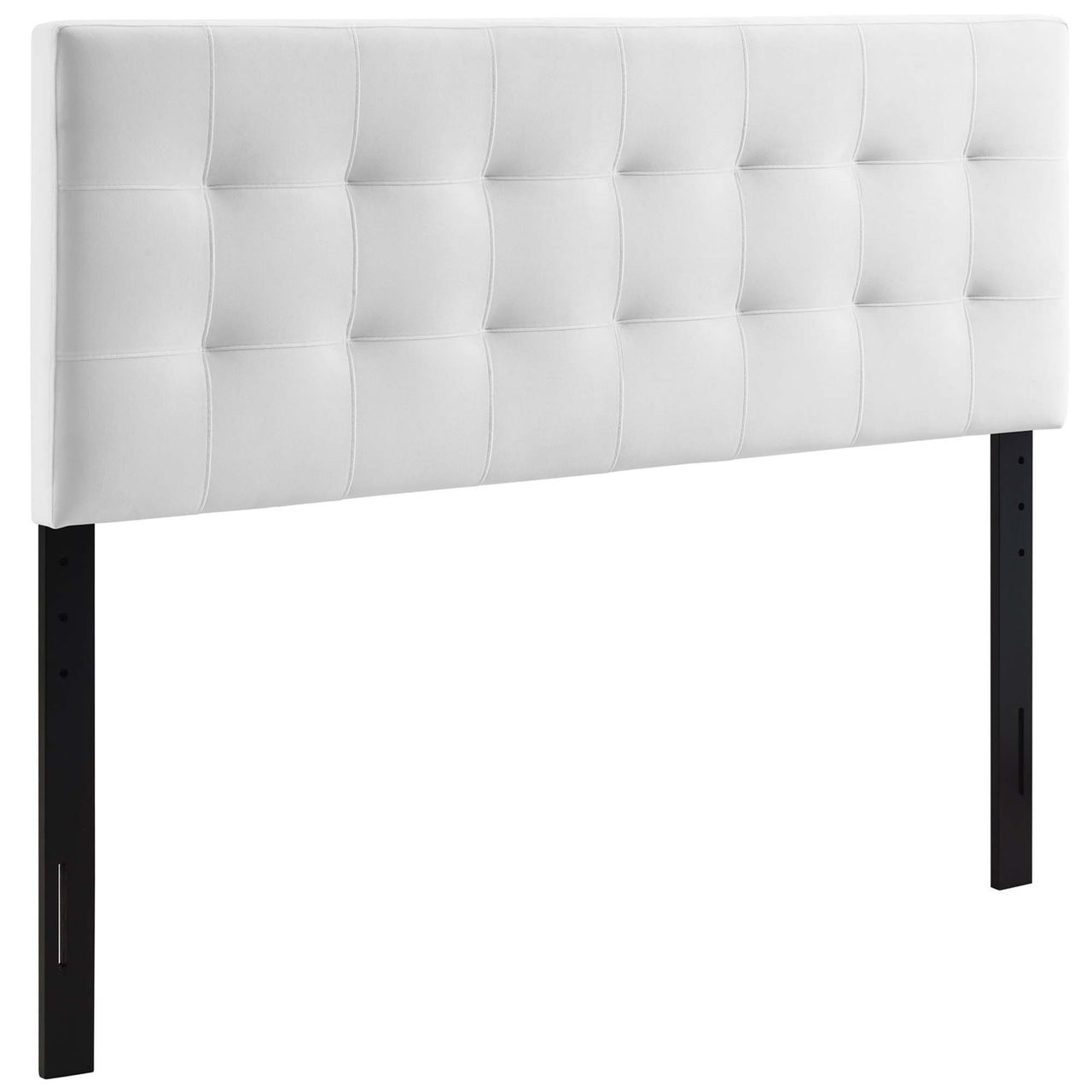 Azara Velvet Full Headboard, White