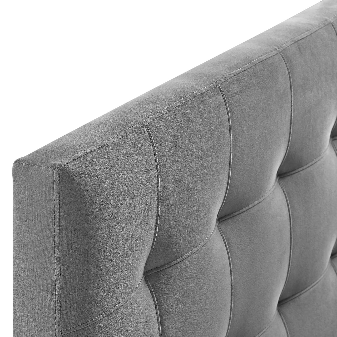 Azara Velvet Queen Headboard, Gray