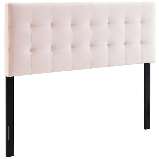 Azara Velvet Queen Headboard, Pink