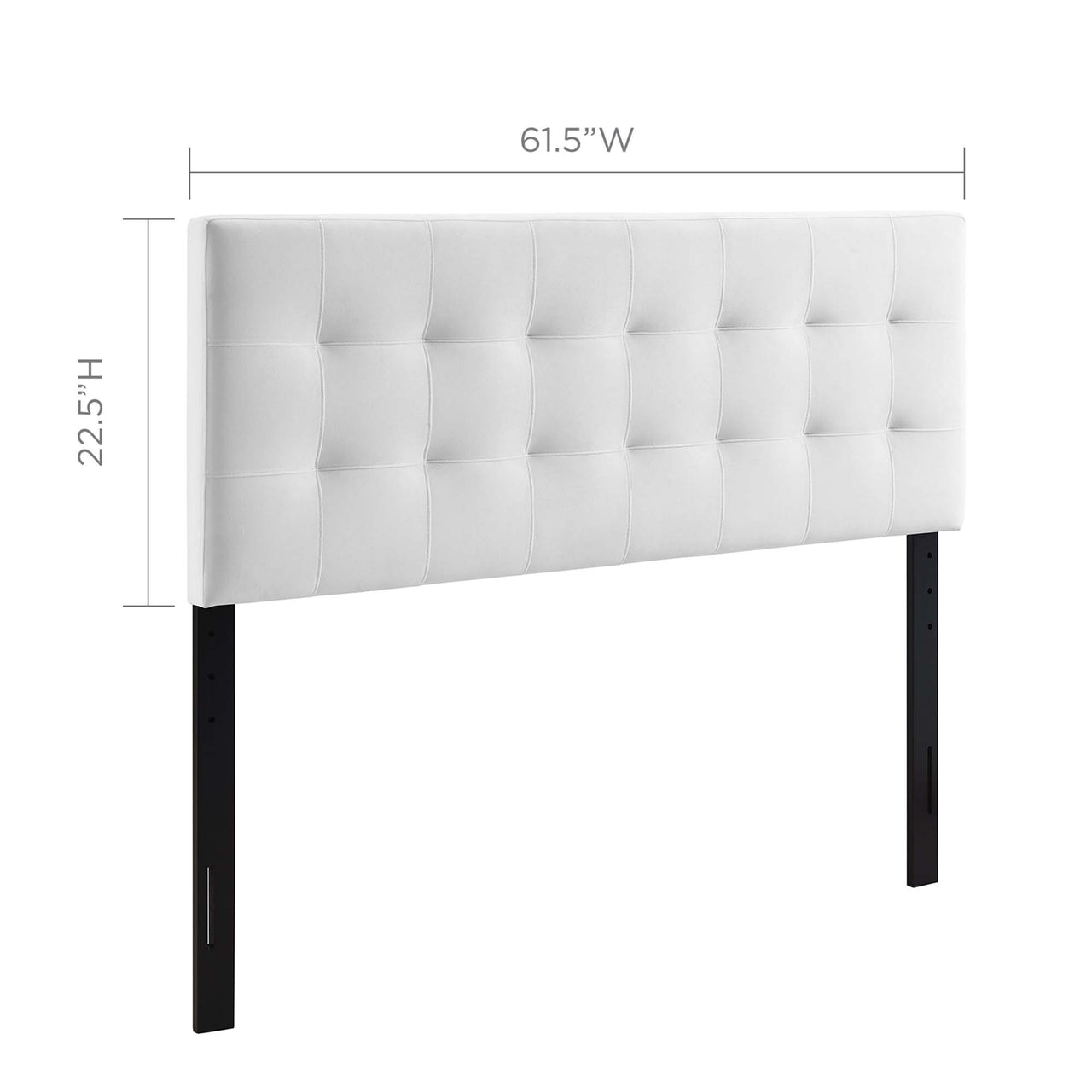 Azara Velvet Queen Headboard, White