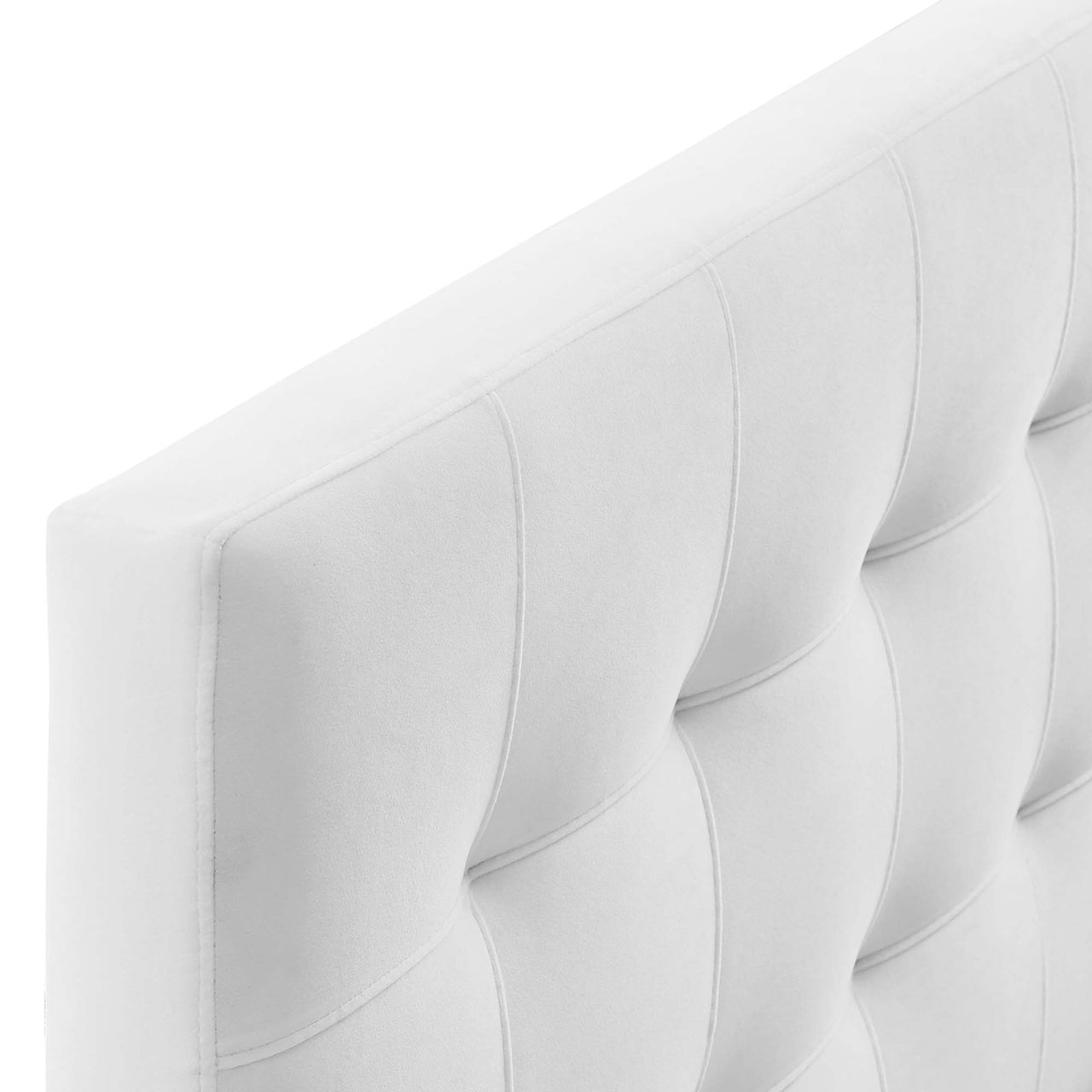 Azara Velvet Queen Headboard, White