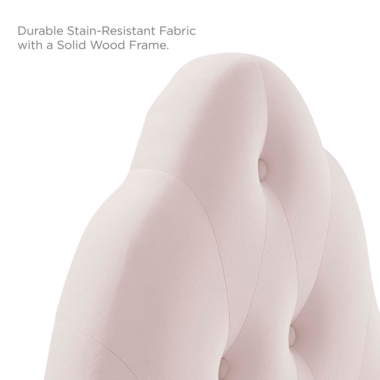 Transcendence Upholstered Velvet Twin Headboard, Pink