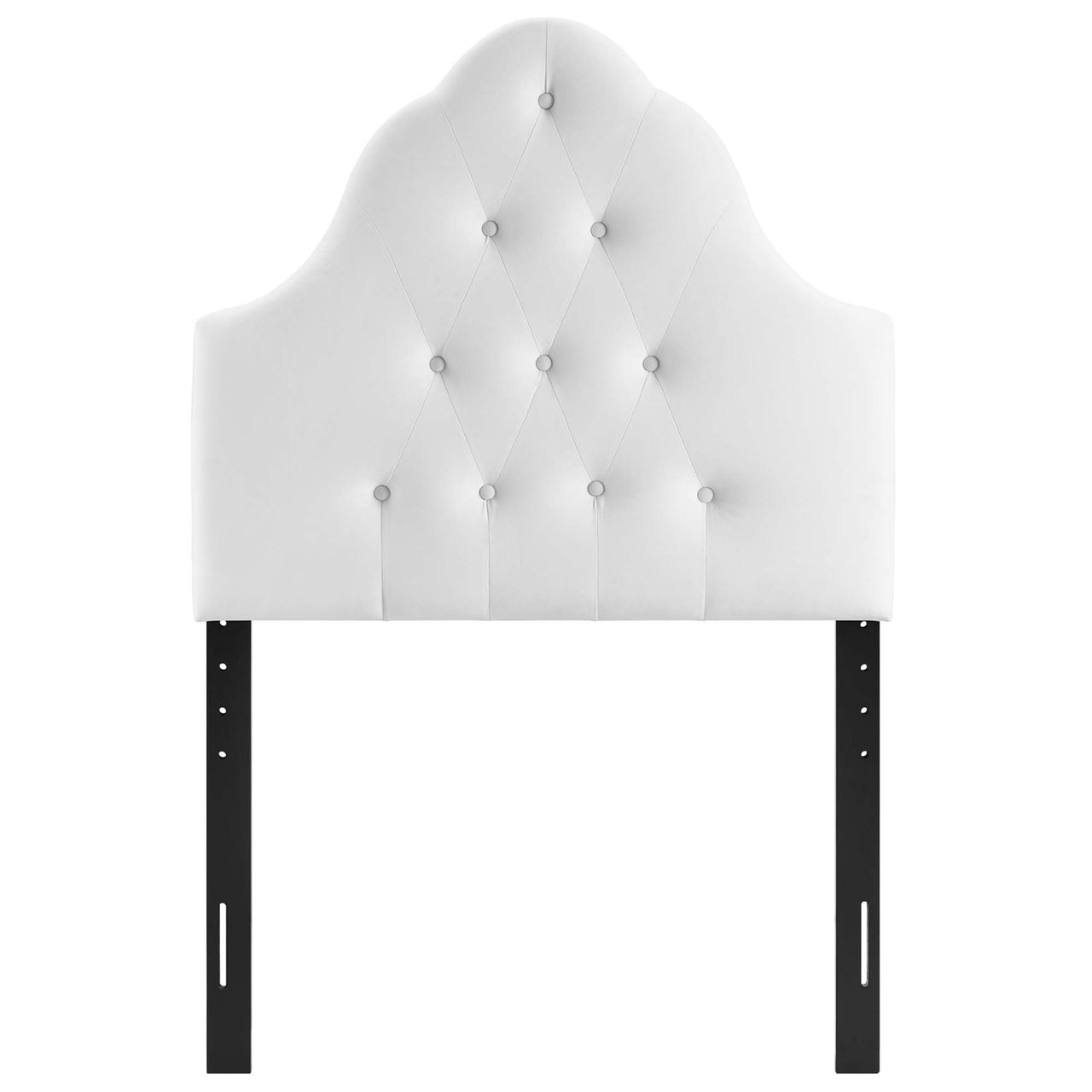 Transcendence Upholstered Velvet Twin Headboard, White