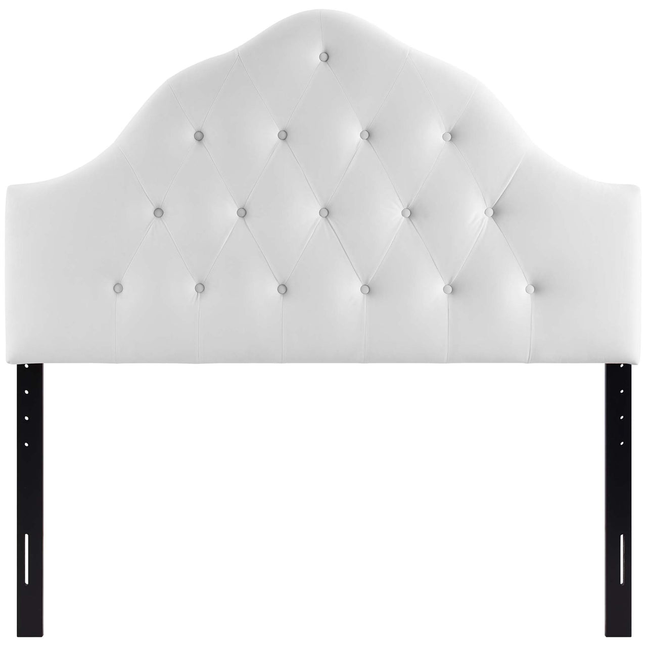 Transcendence Upholstered Velvet Full Headboard, White