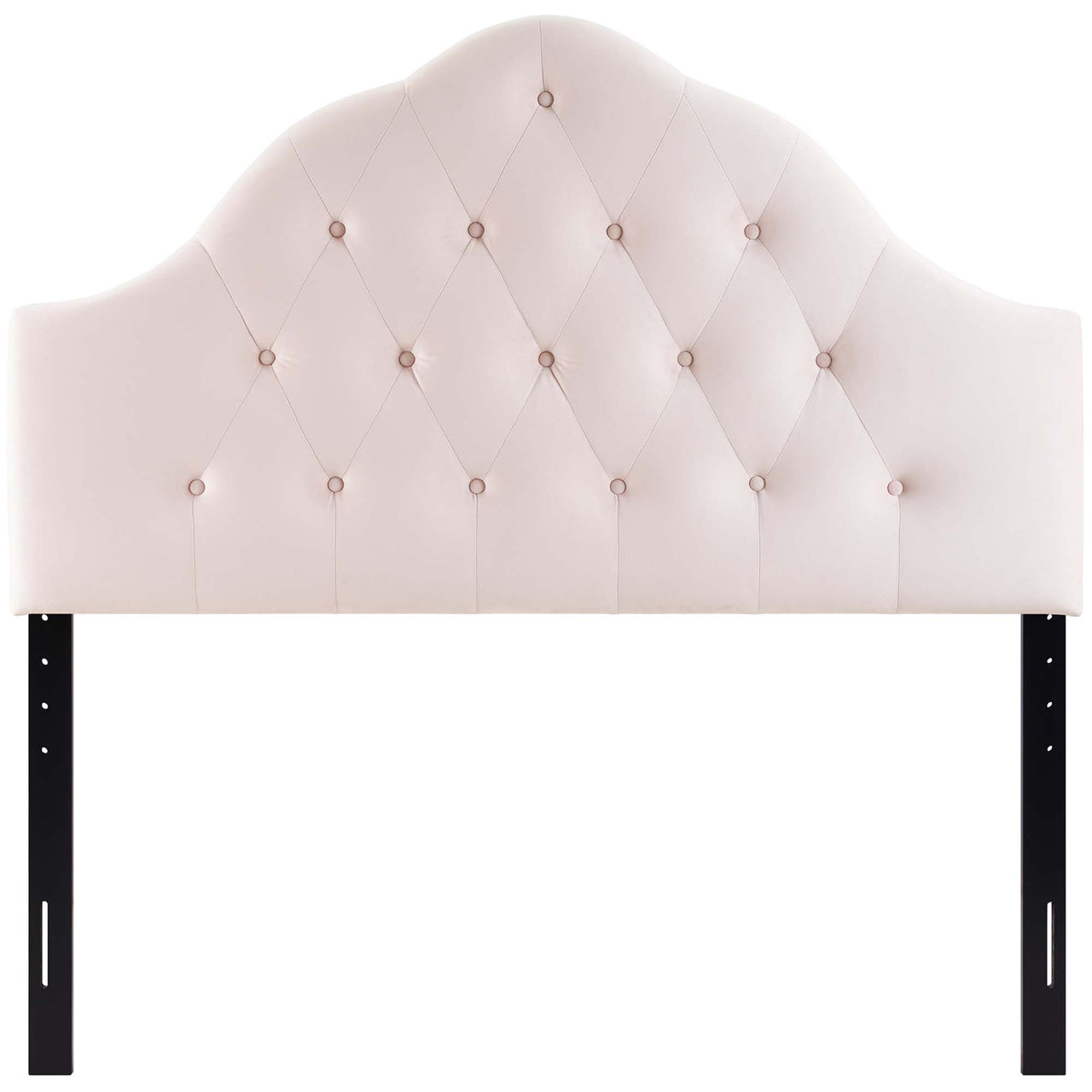Transcendence Upholstered Velvet Queen Headboard, Pink