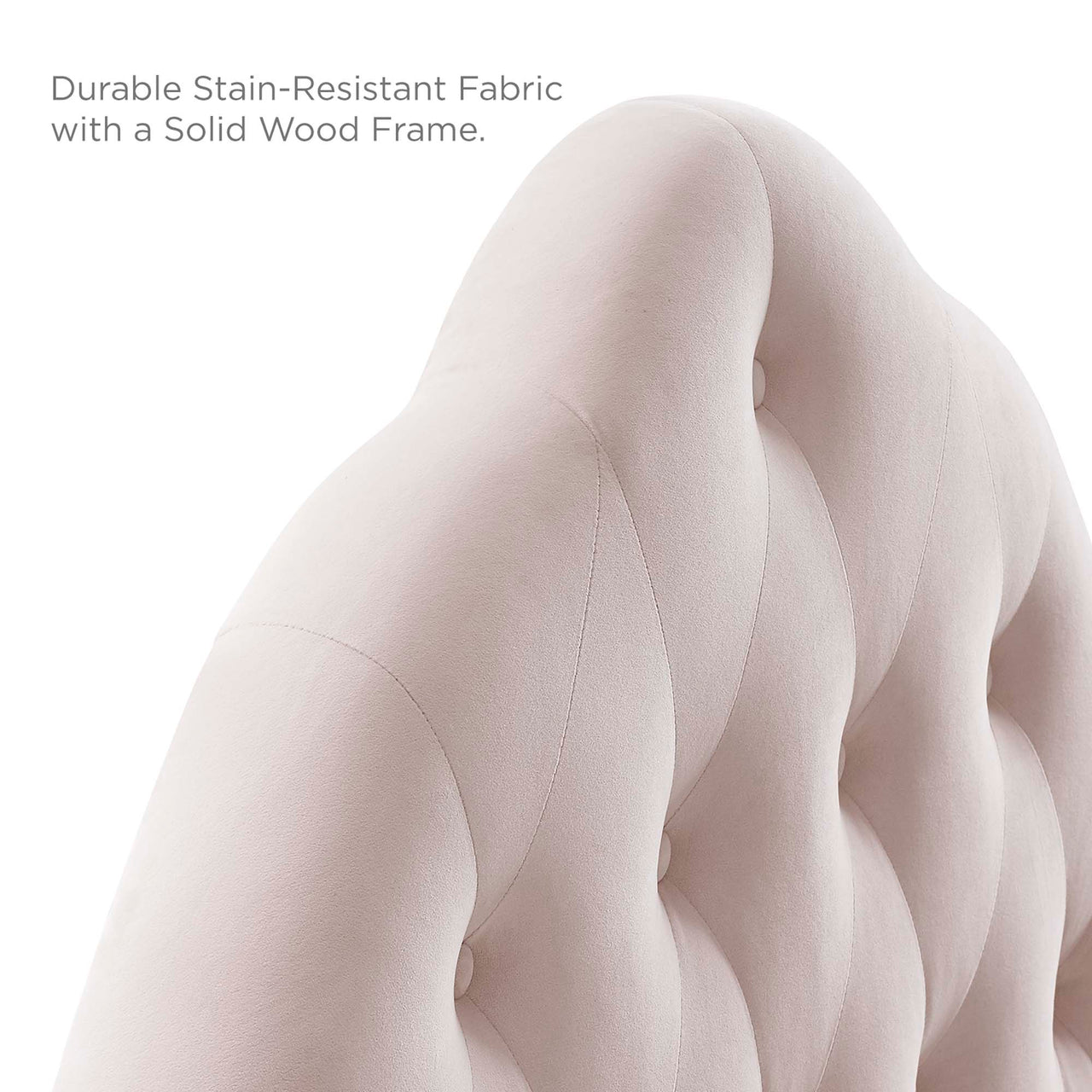 Transcendence Upholstered Velvet Queen Headboard, Pink