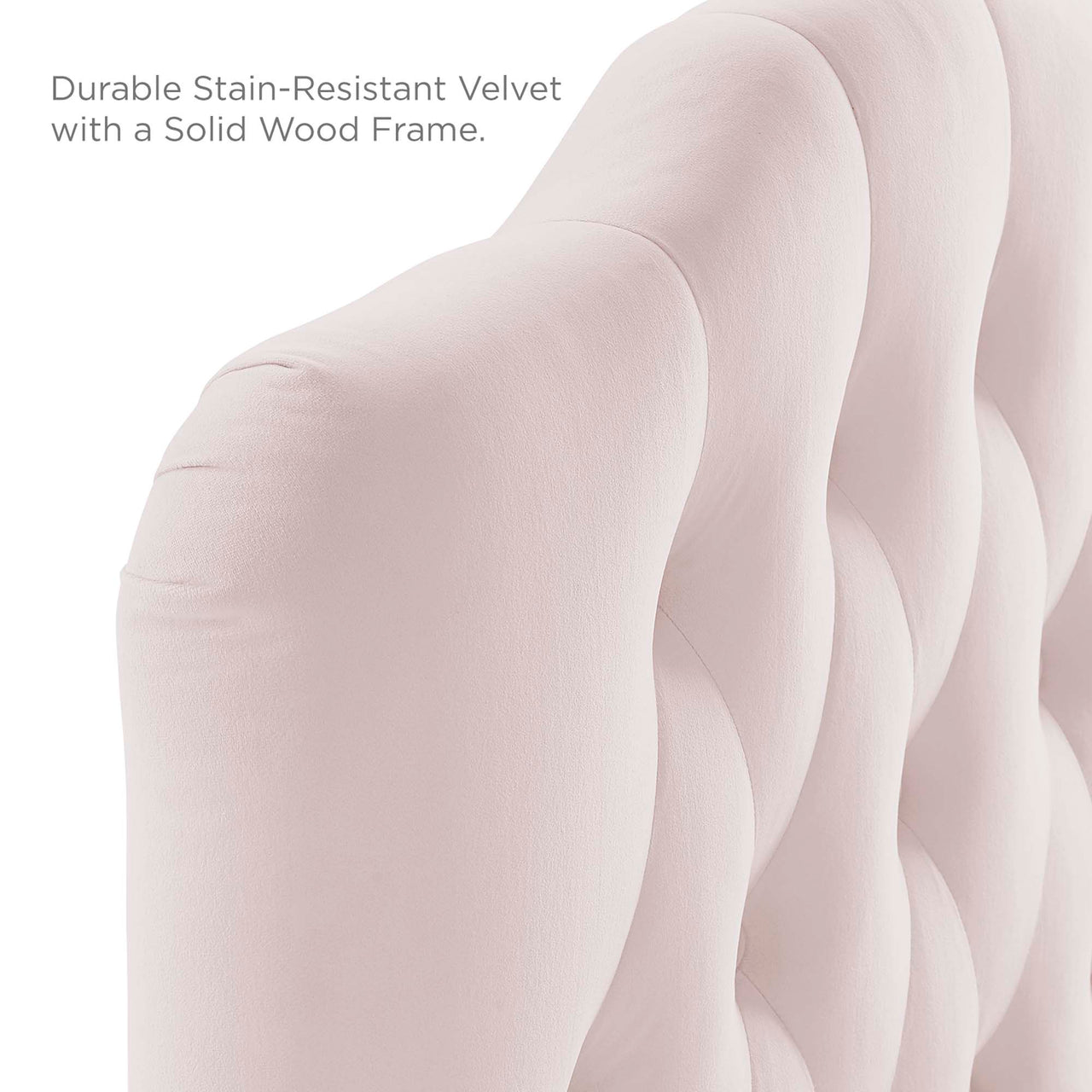 Serelle Velvet Twin Headboard, Pink