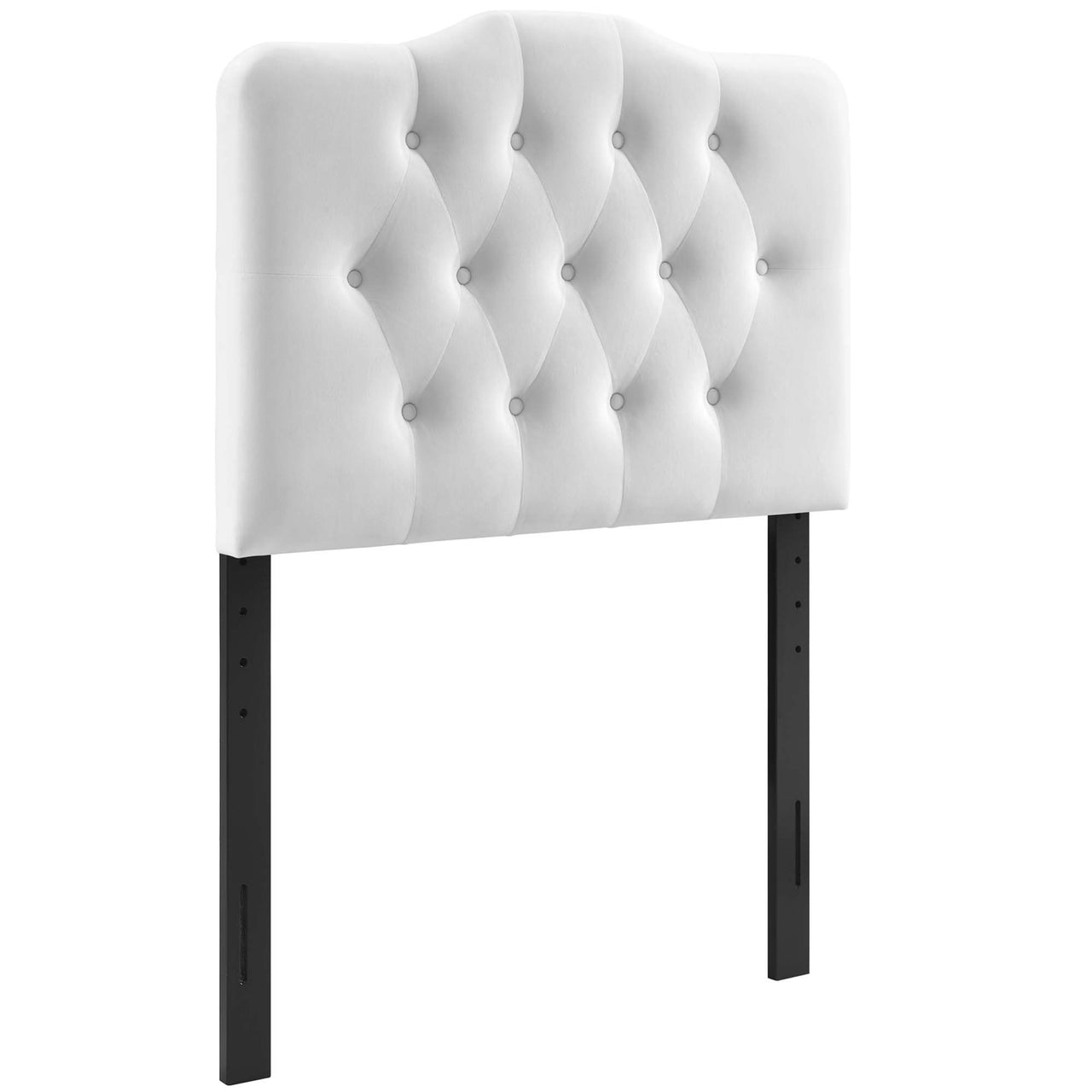 Serelle Velvet Twin Headboard, White