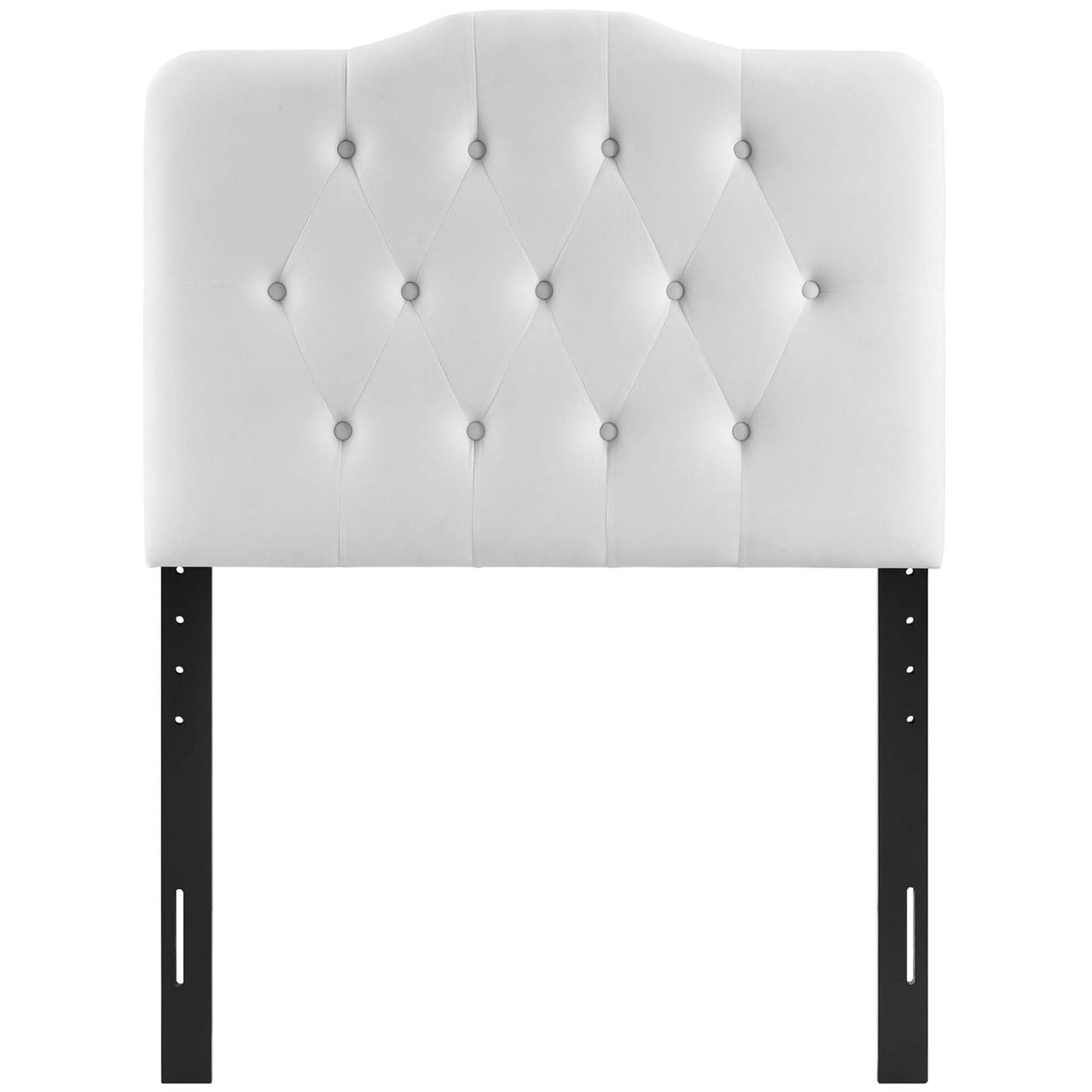 Serelle Velvet Twin Headboard, White