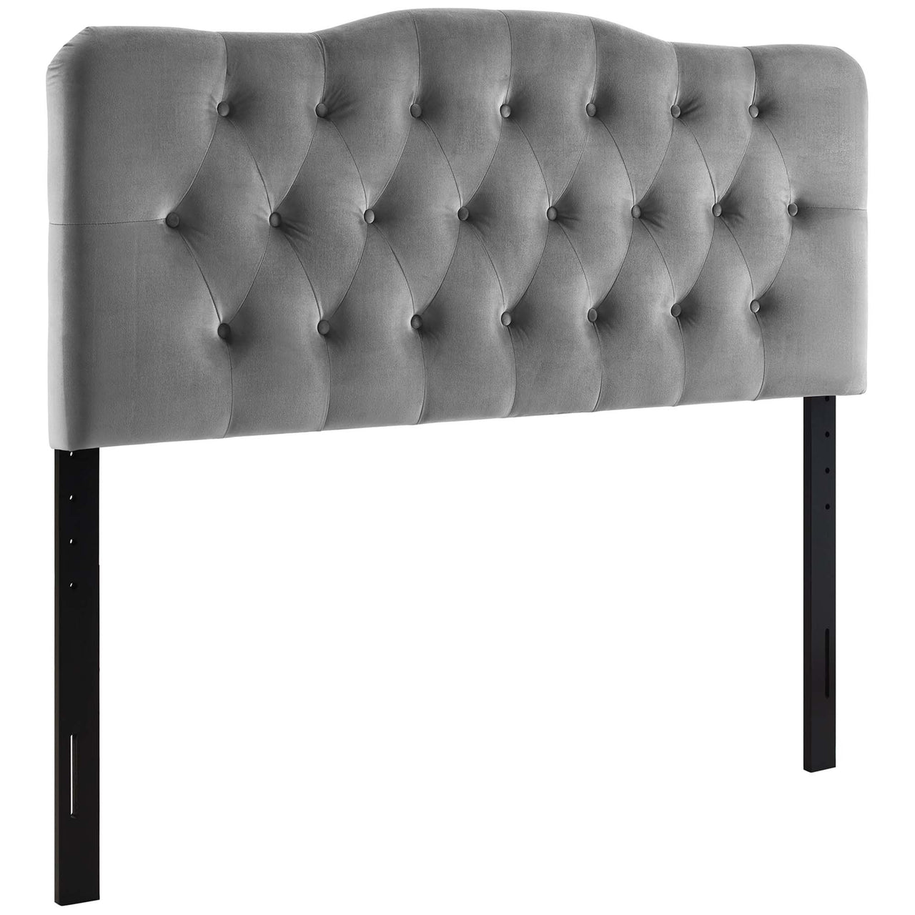 Serelle Velvet King Headboard, Gray