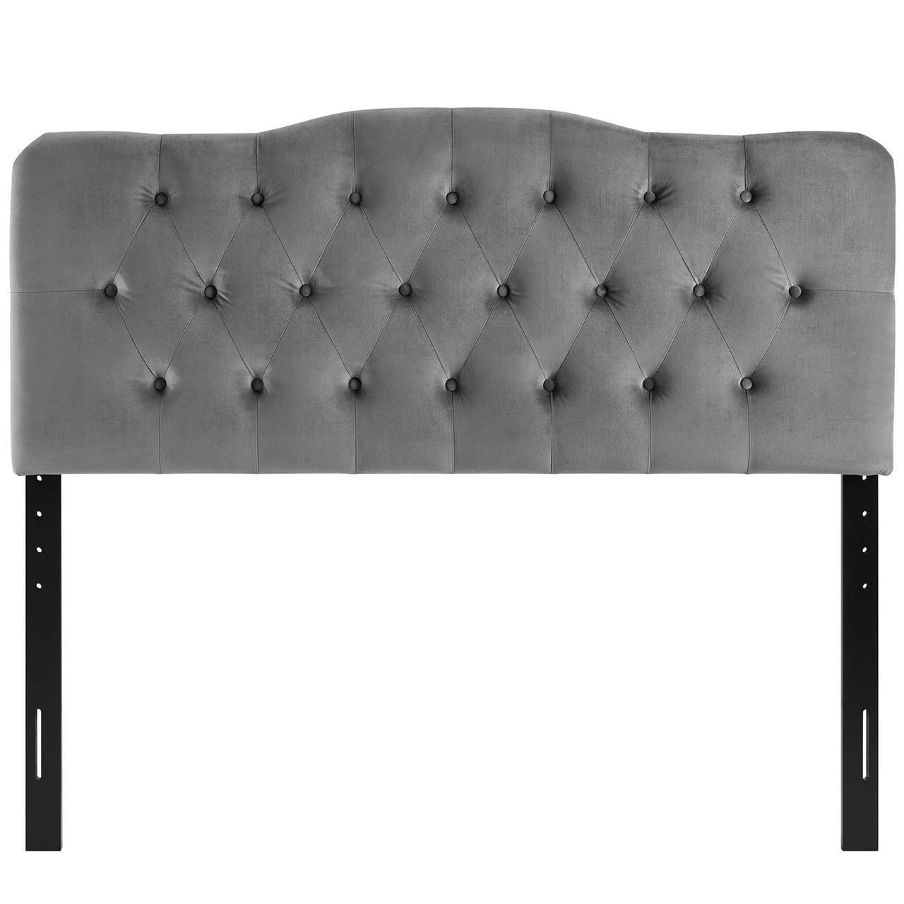 Serelle Velvet King Headboard, Gray