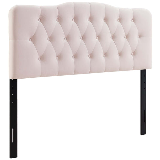 Serelle Velvet Queen Headboard, Pink