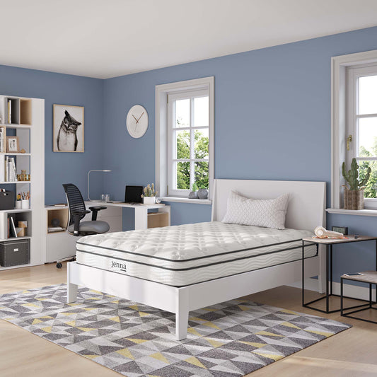 8" Hybrid Full Mattress, JENH8, White