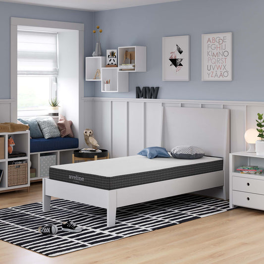 6" Cooling Memory Foam Gel Narrow Twin Mattress, AVEM6, White