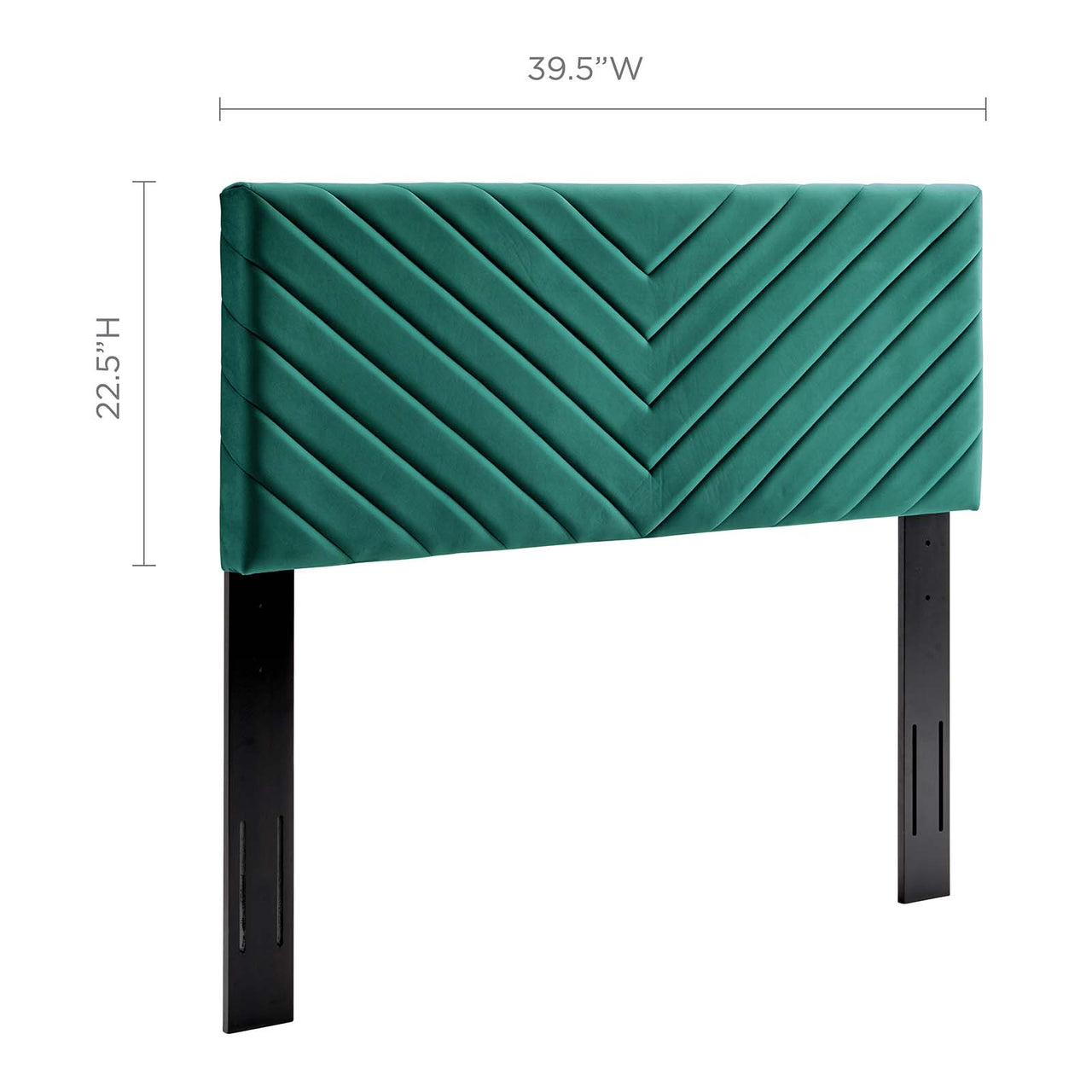 Valley Velvet Twin Headboard, Teal
