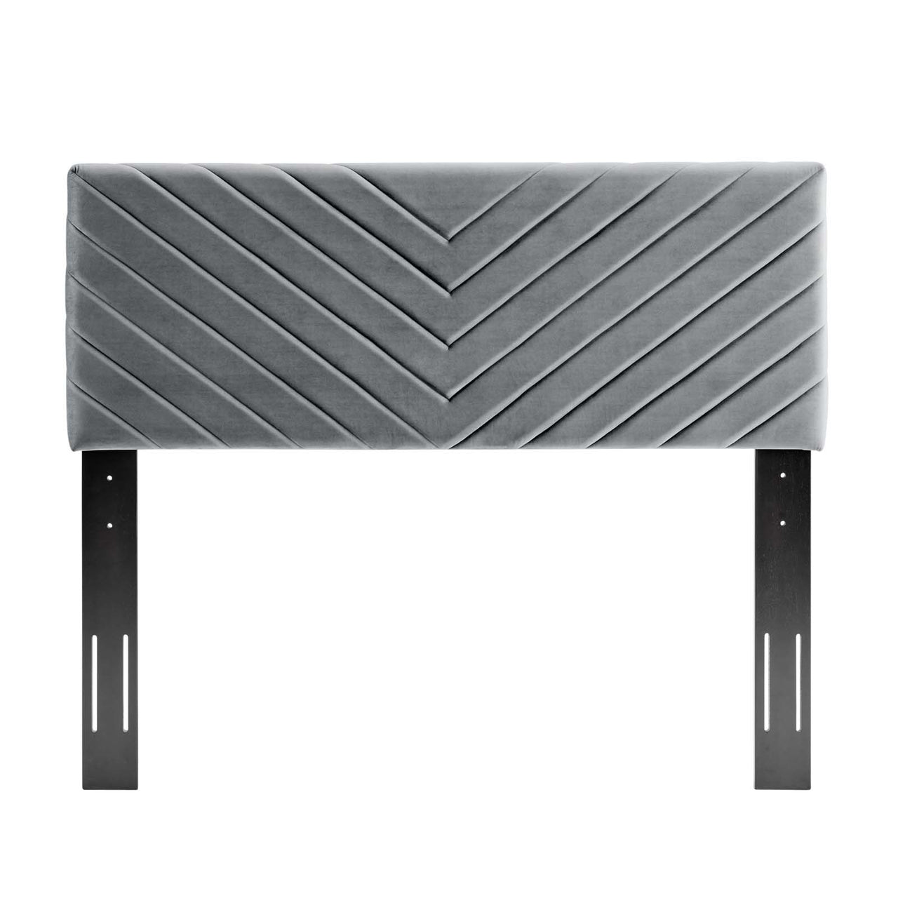 Valley Velvet Full | Queen Headboard, Charcoal