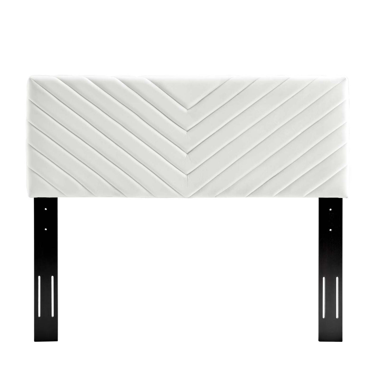 Valley Velvet Full | Queen Headboard, White