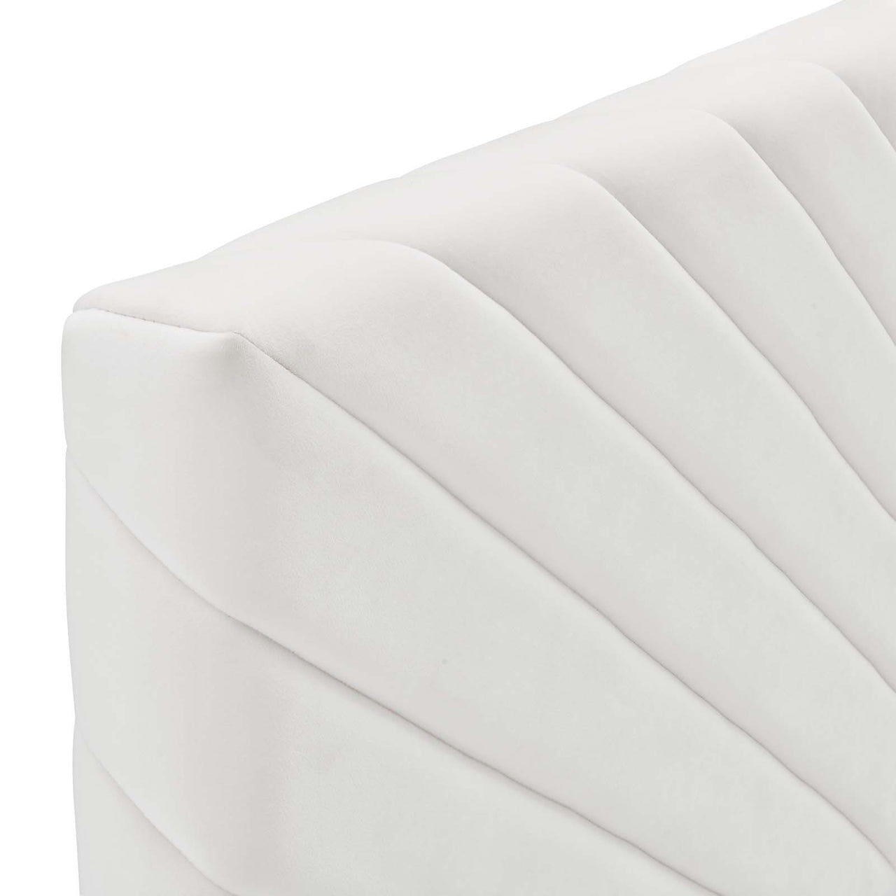 Valley Velvet Full | Queen Headboard, White
