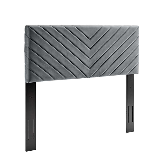 Valley Velvet King | California King Headboard, Charcoal
