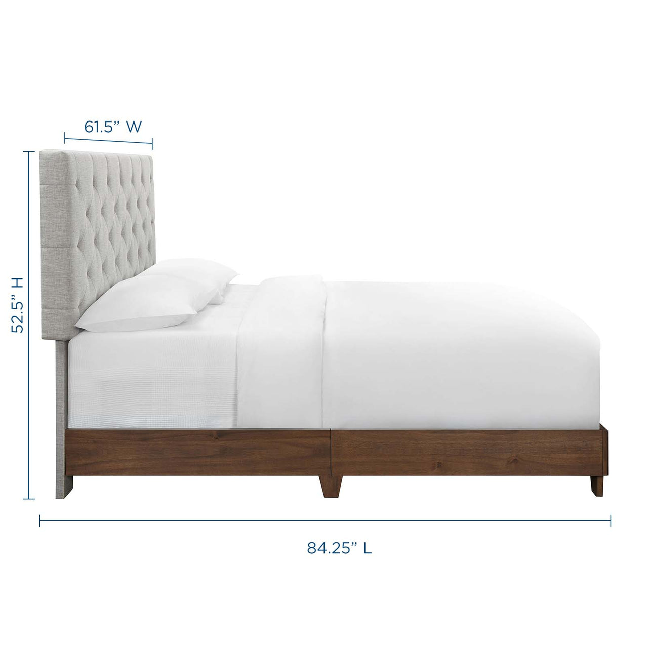 Barrier Fabric Queen Bed, Brown & Beige