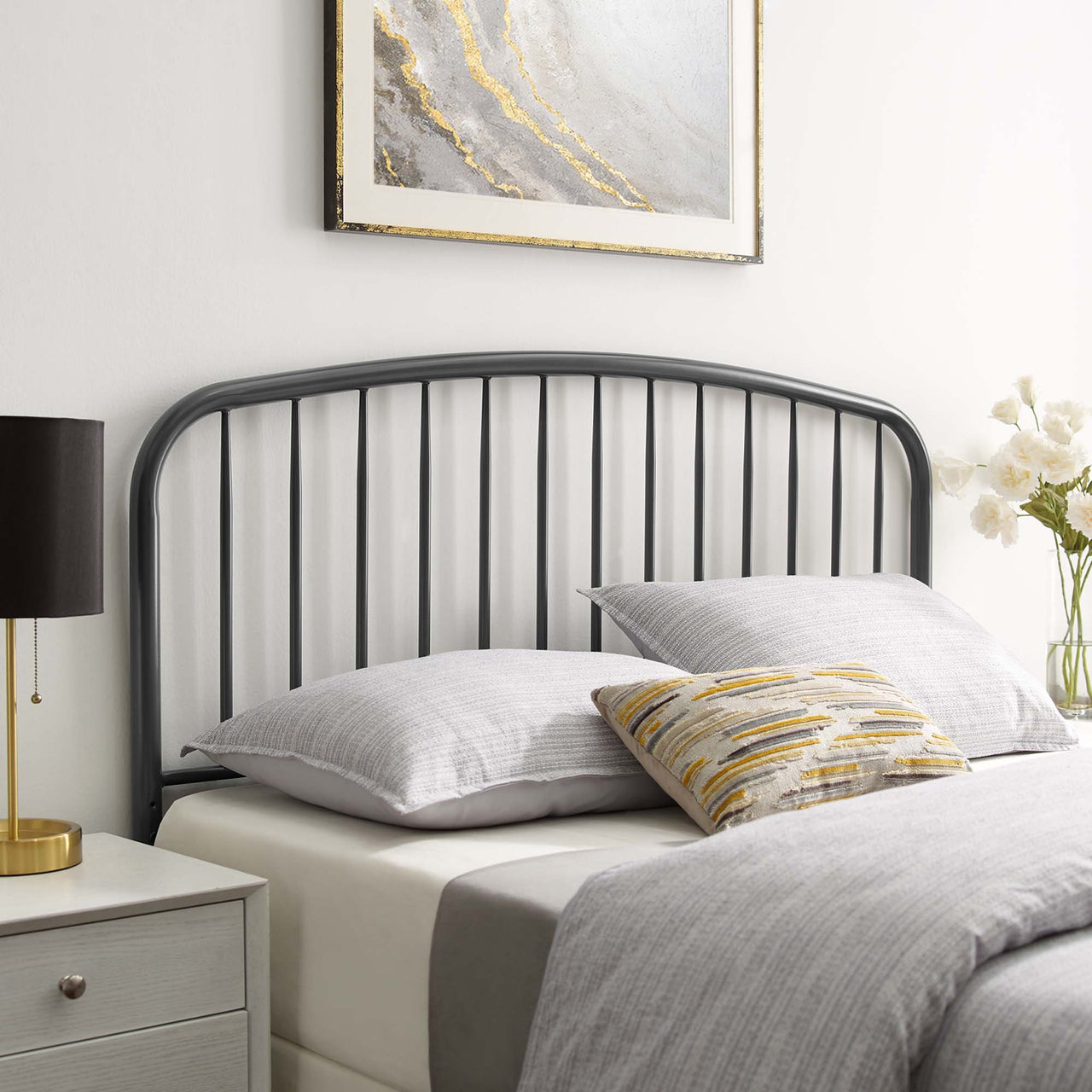 Conductor Queen Headboard, Gray